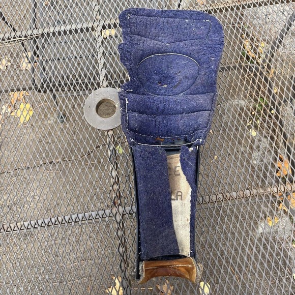 Vintage Cooper Black Diamond DG2 Leather Hockey Shin Pads Leg Guards - Picture 5 of 16